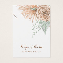 tropical beige en mint ketting display kaart