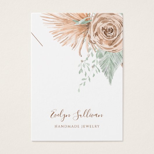 tropical beige en mint ketting display kaart (Voorkant)