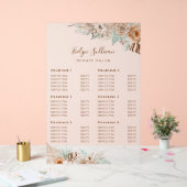 Tropical Beige en Mint prijslijst Acryl Bord (Huwelijk)