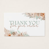 Tropical beige en munt dank u kortingskaart visitekaartje (Voorkant)