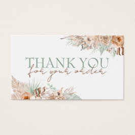Tropical beige en munt dank u kortingskaart visitekaartje