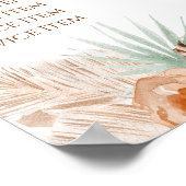 tropical beige en munt prijslijst poster (Hoek)