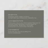 Tropical Beige Floral & Palm Wedding Details Informatiekaartje (Achterkant)