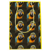 Tropical Bird Custom Gift Bag Medium Cadeauzakje (Voorkant)