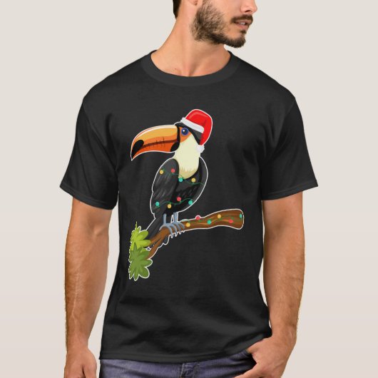 Tropical Bird Hawaiian Summer Toucan Christmas In  T-shirt (Voorkant)