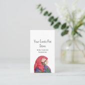 Tropical Bird Macaw Pet Store QR code Visitekaartje (Staand voorkant)