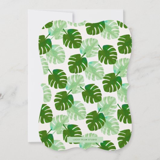 Tropical Bird of Paradise Baby shower uitnodiging (Achterkant)