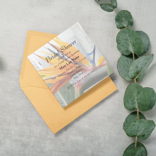 Tropical Bird of Paradise Floral Vrijgezellenfeest Kaart