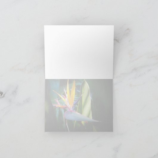 Tropical Bird of Paradise Natuur Foto Dank u Bedankkaart (Binnen)