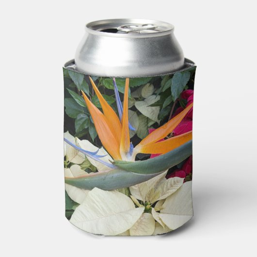 Tropical Bird of Paradise Plant en Poinsettias Blikjeskoeler (Blikje Voorkant)