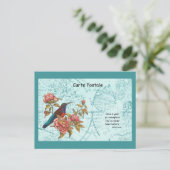 Tropical Bird Travel Wereldkaart Carte Postale Briefkaart (Staand voorkant)