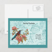 Tropical Bird Travel Wereldkaart Carte Postale Briefkaart (Voorkant / Achterkant)