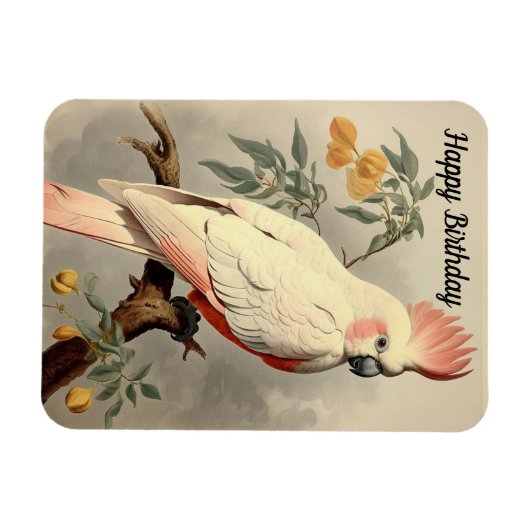 Tropical Bird Verjaardag Fotomagneet Magneet (Horizontaal)
