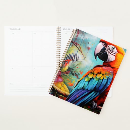 Tropical birds, Ara’s sitting on a branch  Planner (Display)