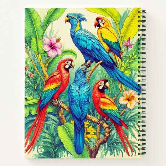 Tropical Birds Botanical Illustration Journal Notitieboek (Achterkant)