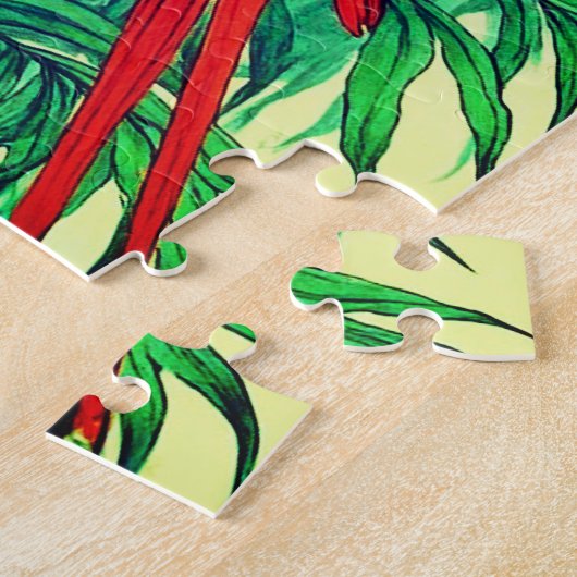 Tropical Birds Botanical Illustration Legpuzzel (Zijkant)