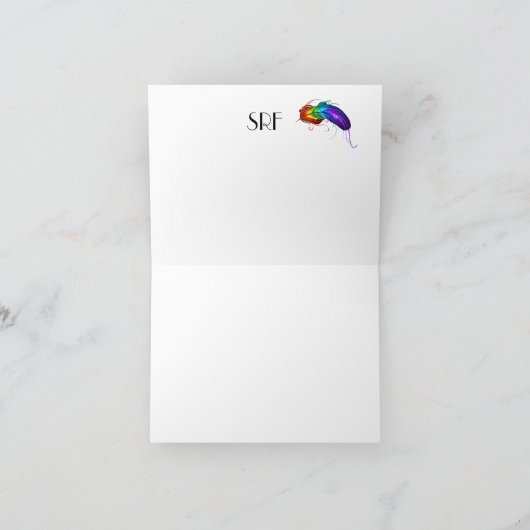 Tropical Birds Dank u voor Blank Note Kaart (Binnen)