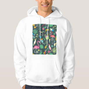 Tropical Birds Drinken: levendig naadloos. Hoodie
