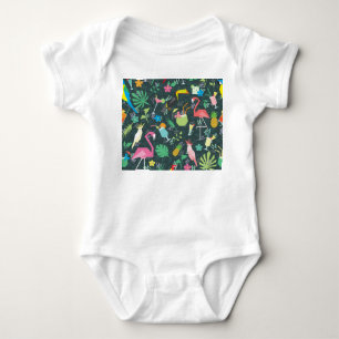 Tropical Birds Drinken: levendig naadloos. Romper