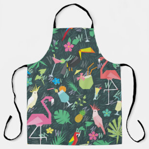 Tropical Birds Drinken: levendig naadloos. Schort
