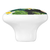 Tropical Birds Flowers Flamingo Watery Landscape Keramische Knop (Zijkant)