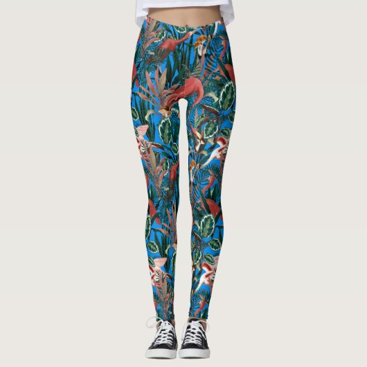 Tropical birds Leggings (Voorkant)