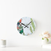 Tropical Birds Parrots & Foliage  Ronde Klok (Huis)