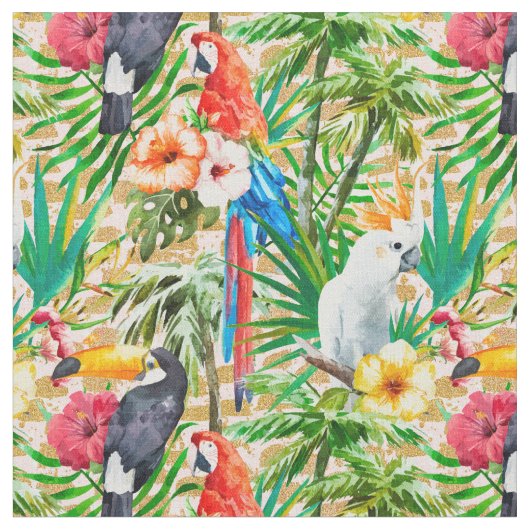 Tropical Birds Stof (Close Up)