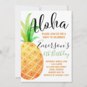 Tropical Birthday Party Invitation Kaart (Voorkant)