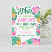 Tropical Birthday Party Invitation Kaart (Staand voorkant)