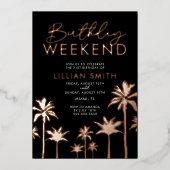 Tropical Birthday Weekend Folie Uitnodiging (Voorkant)