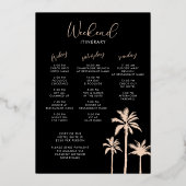 Tropical Birthday Weekend Folie Uitnodiging (Achterkant)