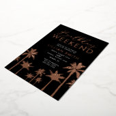 Tropical Birthday Weekend Folie Uitnodiging (Gedraaid)