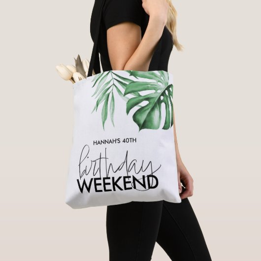Tropical Birthday Weekend Gepersonaliseerd Tas Fav (Dichtbij)