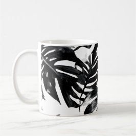 🖤 Tropical Black and White 🌿 Koffiemok