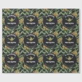 Tropical Black Go Bananas Happy Birthday Banana Cadeaupapier (Vlak)