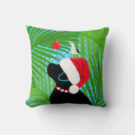 Tropical Black Lab Santa Seagull Christmas Kussen