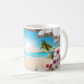 Tropical Bliss 3D Coffee Mok (Voorkant rechts)