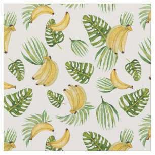Tropical Bliss: Bananen en Exotische Planten Stof