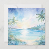 Tropical Bliss bruiloft uitnodiging (Achterkant)