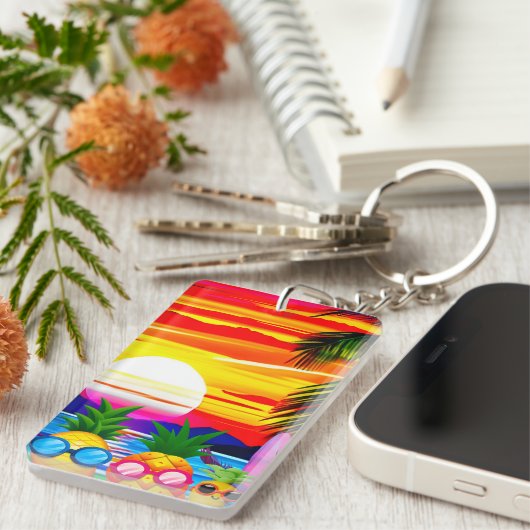 TROPICAL BLISS FOR PINEAPPLES FAMILY  SLEUTELHANGER (Voorkant Rechts)