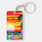 TROPICAL BLISS FOR PINEAPPLES FAMILY  SLEUTELHANGER (achterkant)