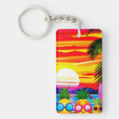 TROPICAL BLISS FOR PINEAPPLES FAMILY  SLEUTELHANGER (Voorkant)