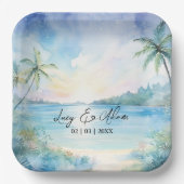 Tropical Bliss Paper Borden Papieren Bordje (Voorkant)