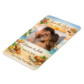 Tropical Bliss Photo Save Date Wedding Magnet Magneet (Linkerzijde)