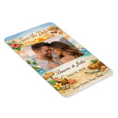 Tropical Bliss Photo Save Date Wedding Magnet Magneet (Rechterzijde)