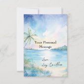 Tropical Bliss Wedding Dank u kaarten (Achterkant)