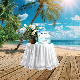 Tropical Bliss Wedding Sign Canvas Afdruk