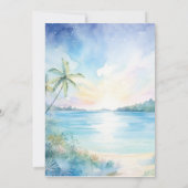 Tropical Bliss Wedding Sla de datum op Save The Date (Achterkant)