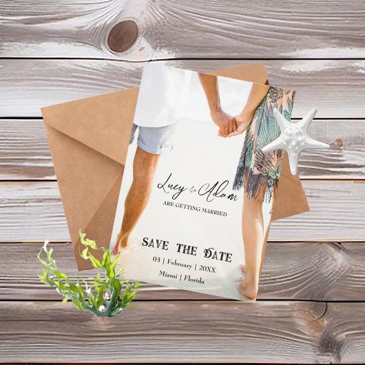 Tropical Bliss Wedding Sla de datum op Save The Date